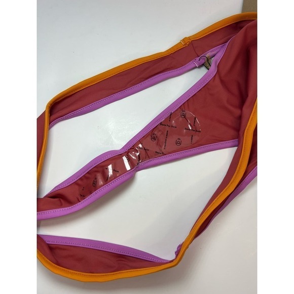 NWT Stone Fox Swim Moon Bikini Bottom, Thong, Color Block Resort Combo, size XL - Picture 12 of 16